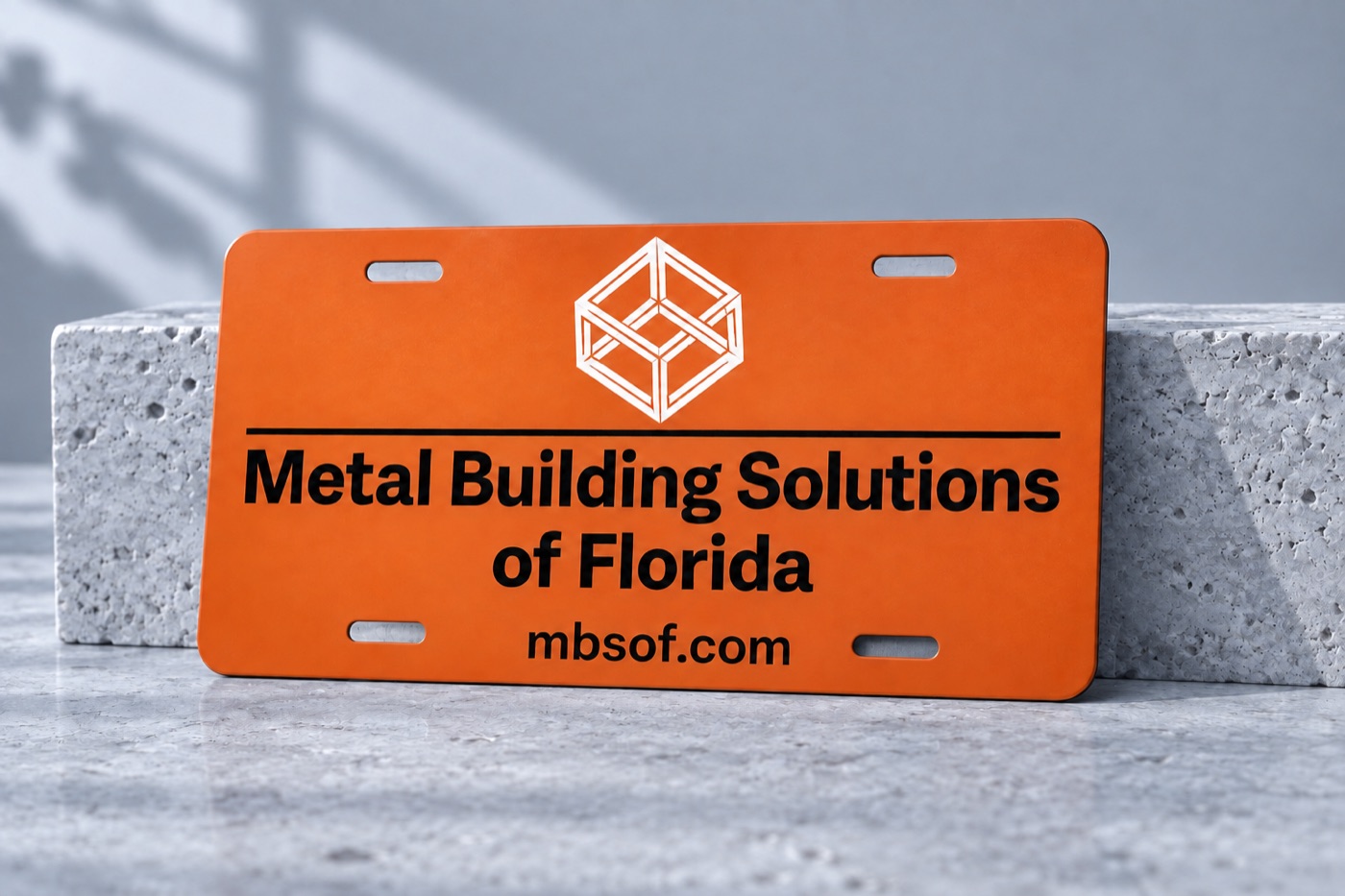 License plates — styled OPSCO product example